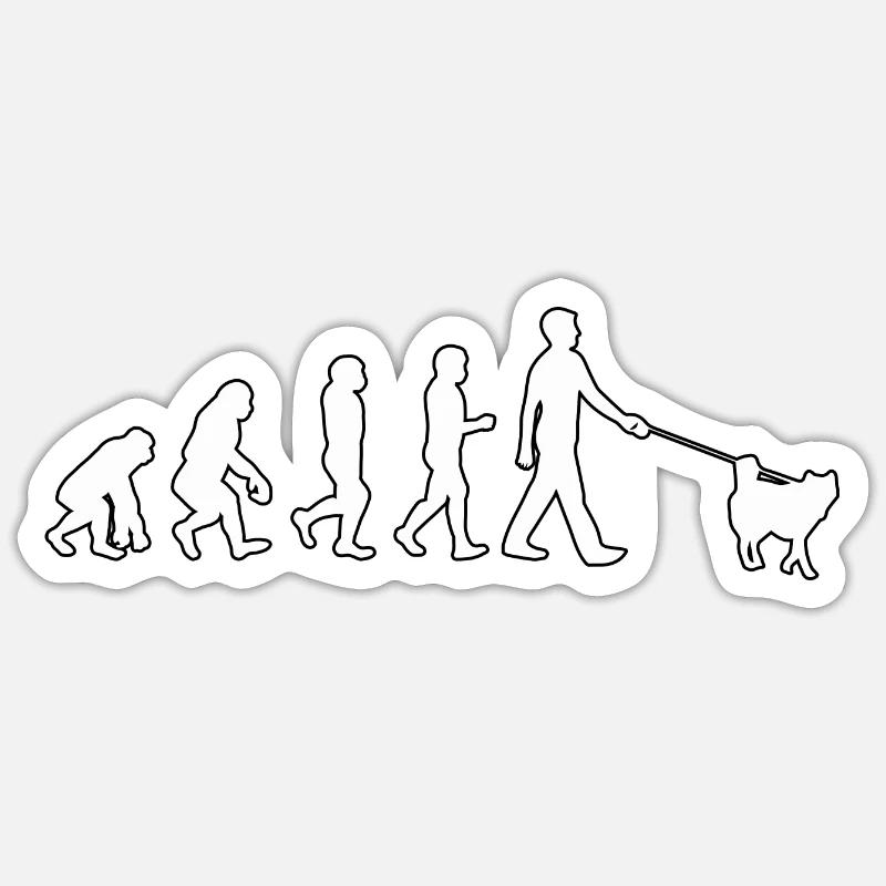 Husky Evolution Sticker Größe S (10 x 10 cm)