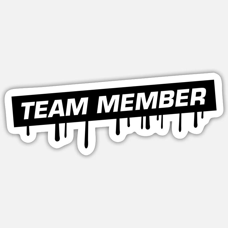 Team Member - Sticker size S (10 x 10 cm) - white matte