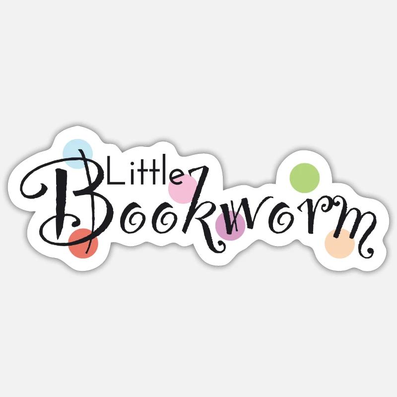 Petit rat de bibliothèque - Sticker taille S (10 x 10 cm) - blanc mat