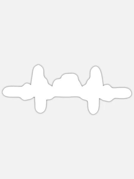 Herzschlag Ackerschlepper Seitenansicht - Sticker Größe S (10 x 10 cm) - Mattweiß