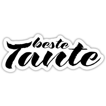 tante 2023 2f 16 - Sticker Größe S (10 x 10 cm) - Mattweiß - Vorne
