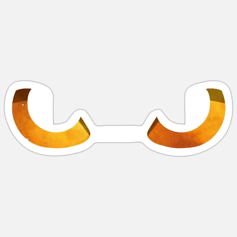 Cat Eyes Orange - Sticker size S (10 x 10 cm) - white matte