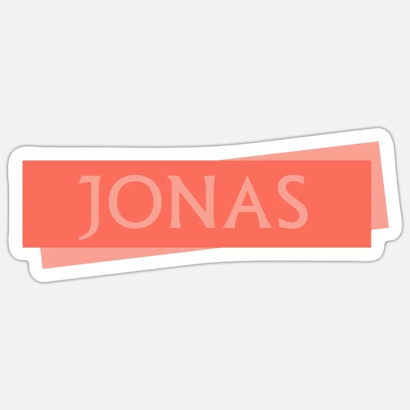 Shield Jonas - Sticker size S (10 x 10 cm) - white matte