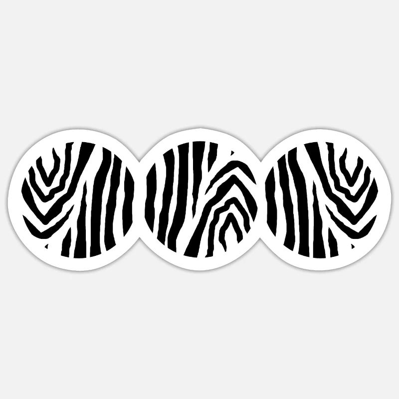 zebra - Sticker Größe S (10 x 10 cm) - Mattweiß