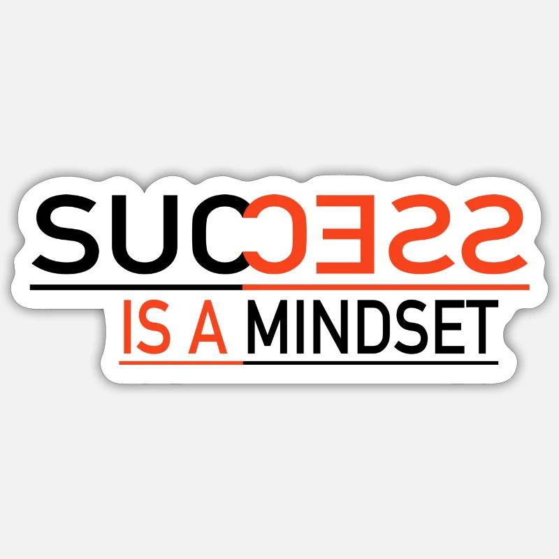 Success is a mindset - Sticker size S (10 x 10 cm) - white matte