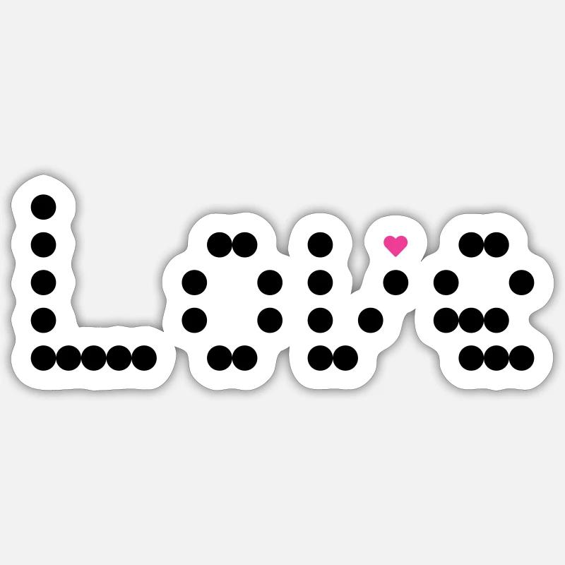 love dots Sticker Größe S (10 x 10 cm)