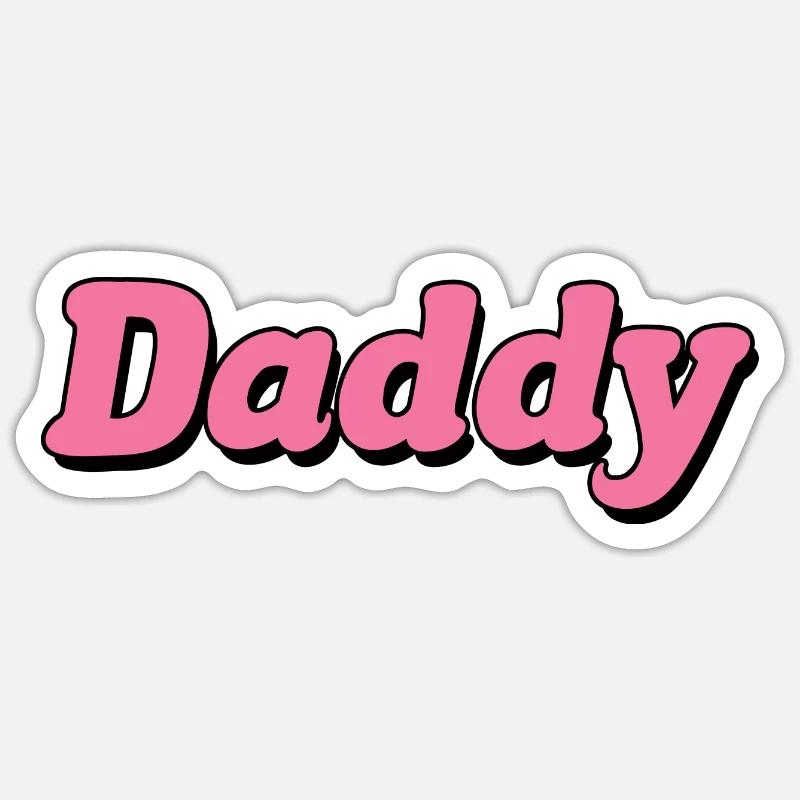 Daddy Graphic - Sticker size S (10 x 10 cm) - white matte