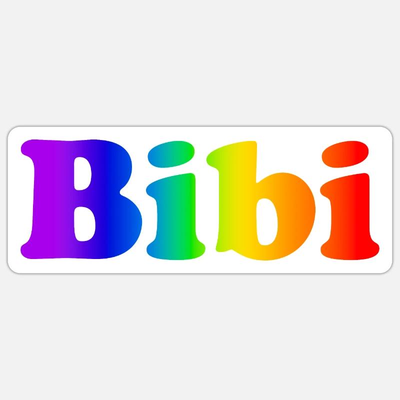Bibi - Sticker taille S (10 x 10 cm) - blanc mat