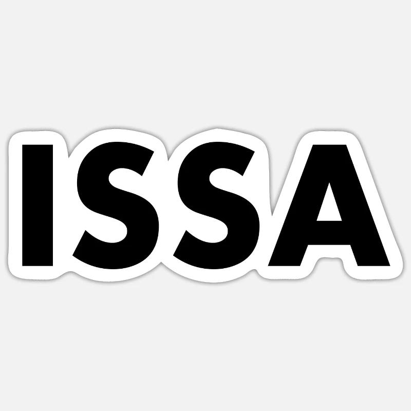 Issa - Sticker size S (10 x 10 cm) - white matte
