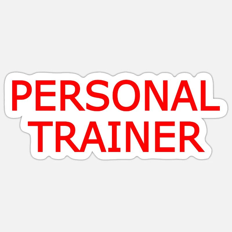 Personal trainer - Sticker Größe S (10 x 10 cm) - Mattweiß