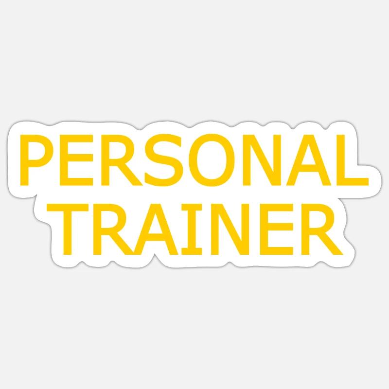Personal trainer - Sticker taille S (10 x 10 cm) - blanc mat