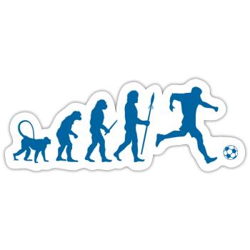 Evolution of a Soccer Player - Sticker Größe S (10 x 10 cm) - Mattweiß - Vorne