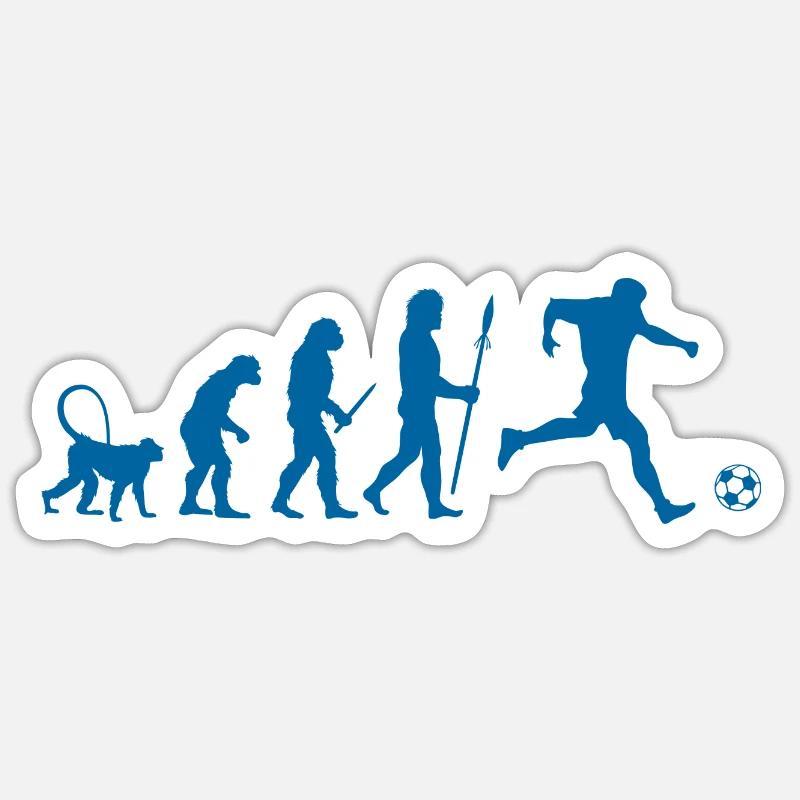 Évolution d’un joueur de football - Sticker taille S (10 x 10 cm) - blanc mat