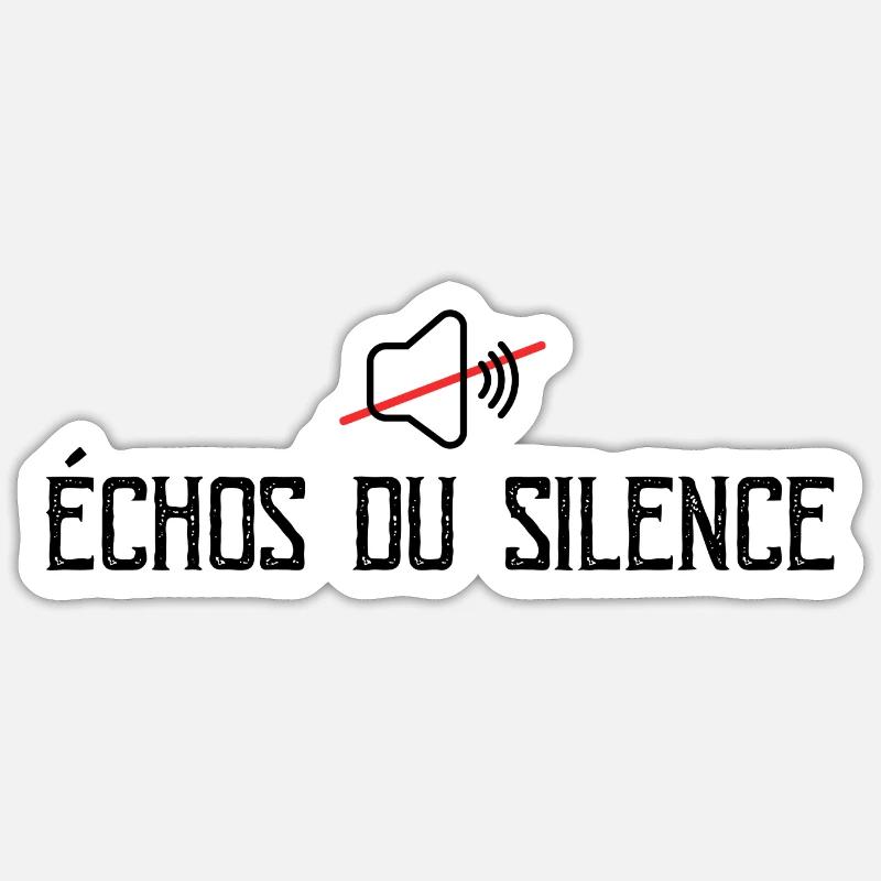 Échos Du Silence Sticker taille S (10 x 10 cm)