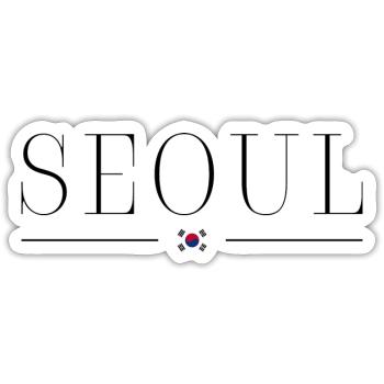 I love Seoul - Sticker size S (10 x 10 cm) - white matte - Front