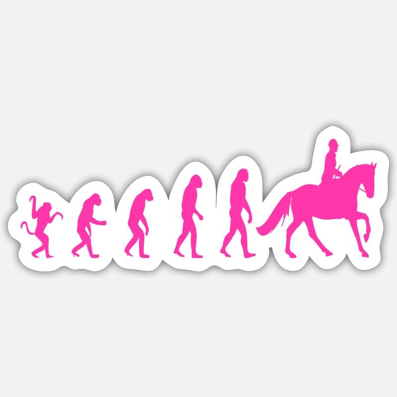 Cavalier Evolution Cheval Sticker taille S (10 x 10 cm)