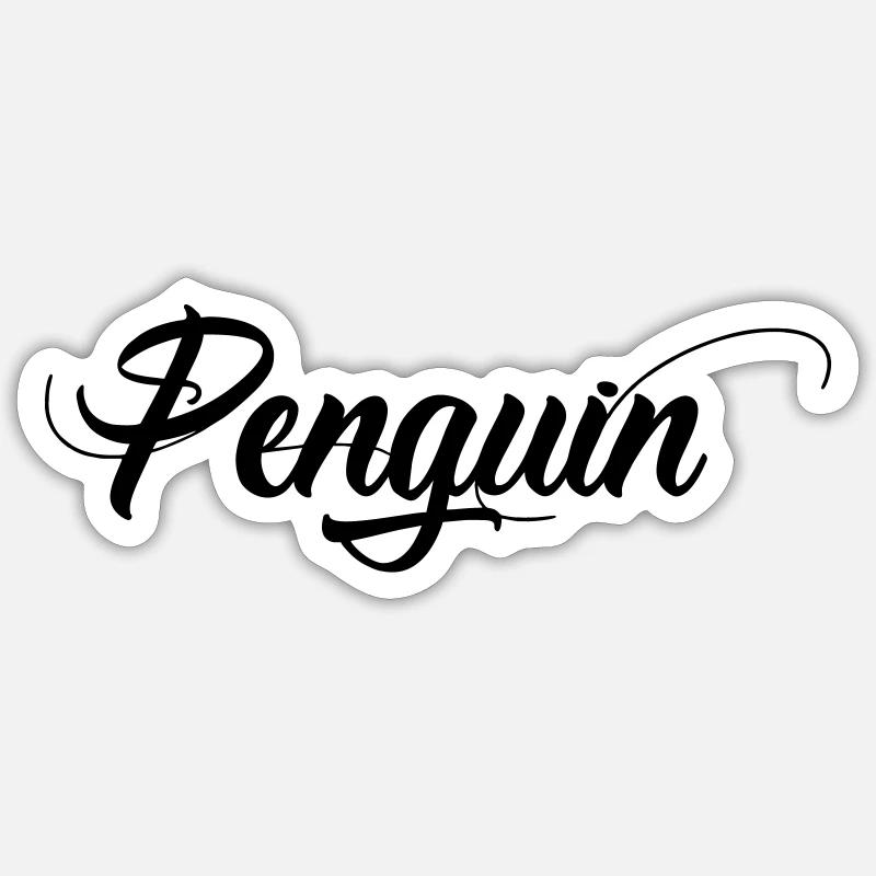 Pinguin - Sticker Größe S (10 x 10 cm) - Mattweiß