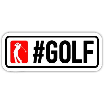 #GOLF - Sticker Größe S (10 x 10 cm) - Mattweiß - Vorne
