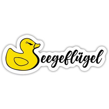 Seegeflügel - Sticker Größe S (10 x 10 cm) - Mattweiß - Vorne
