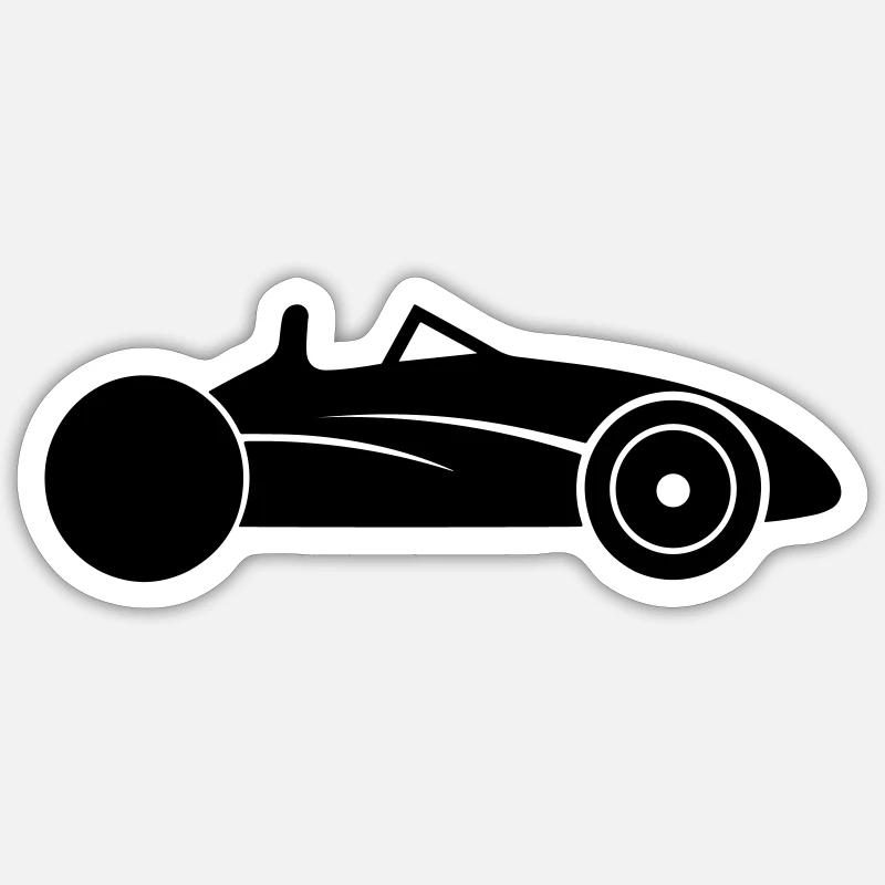 altes Auto - Sticker Größe S (10 x 10 cm) - Mattweiß
