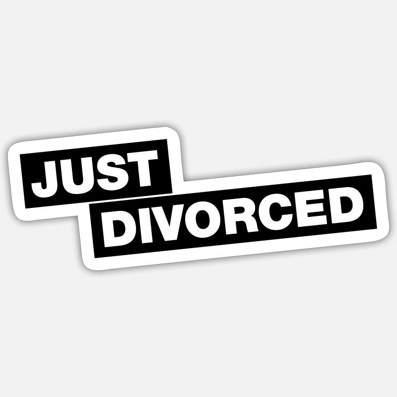 Just divorced - Sticker Größe S (10 x 10 cm) - Mattweiß