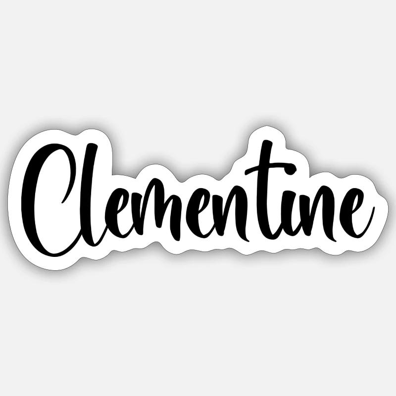 First name Clementine - Sticker size S (10 x 10 cm) - white matte