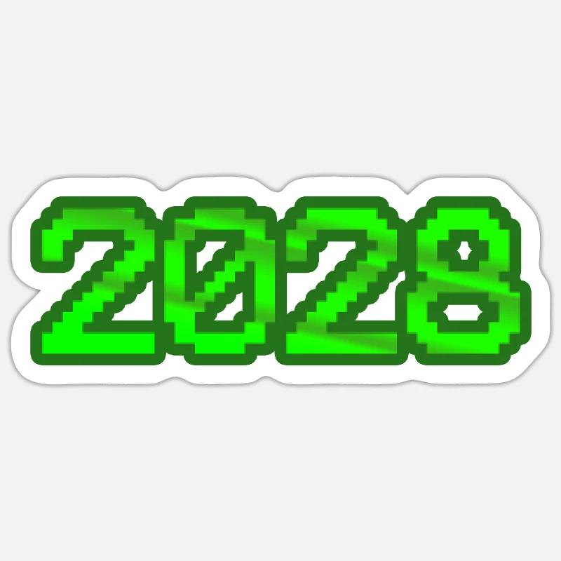 Nerd 2028 Sticker Größe S (10 x 10 cm)