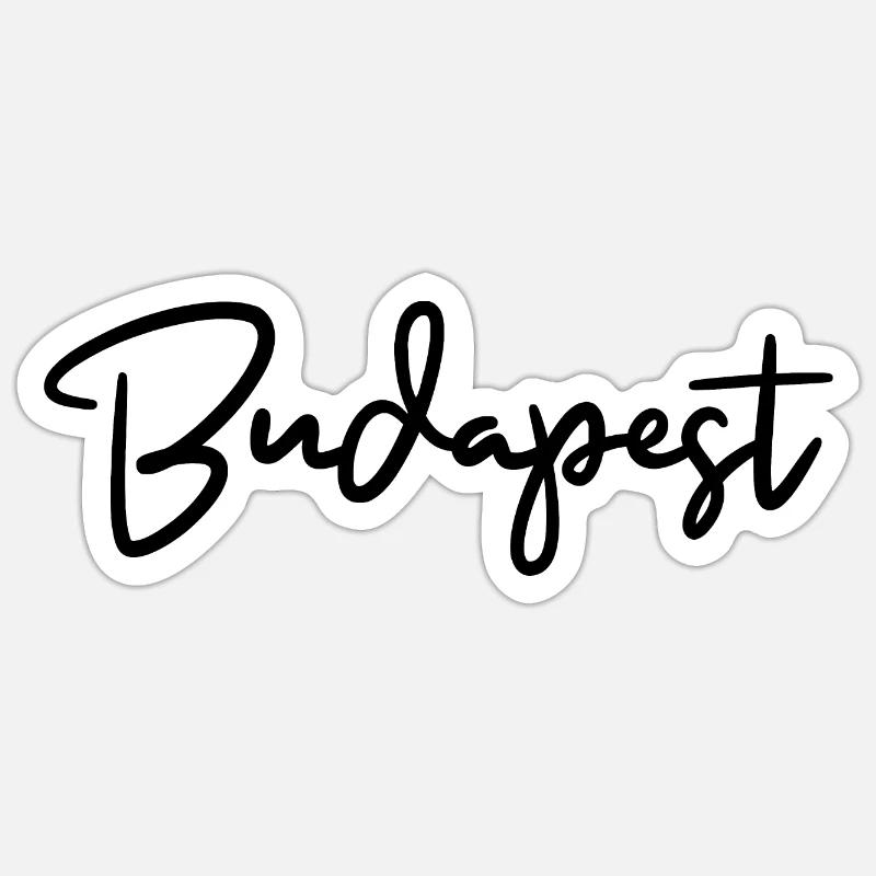 Budapest - Sticker taille S (10 x 10 cm) - blanc mat