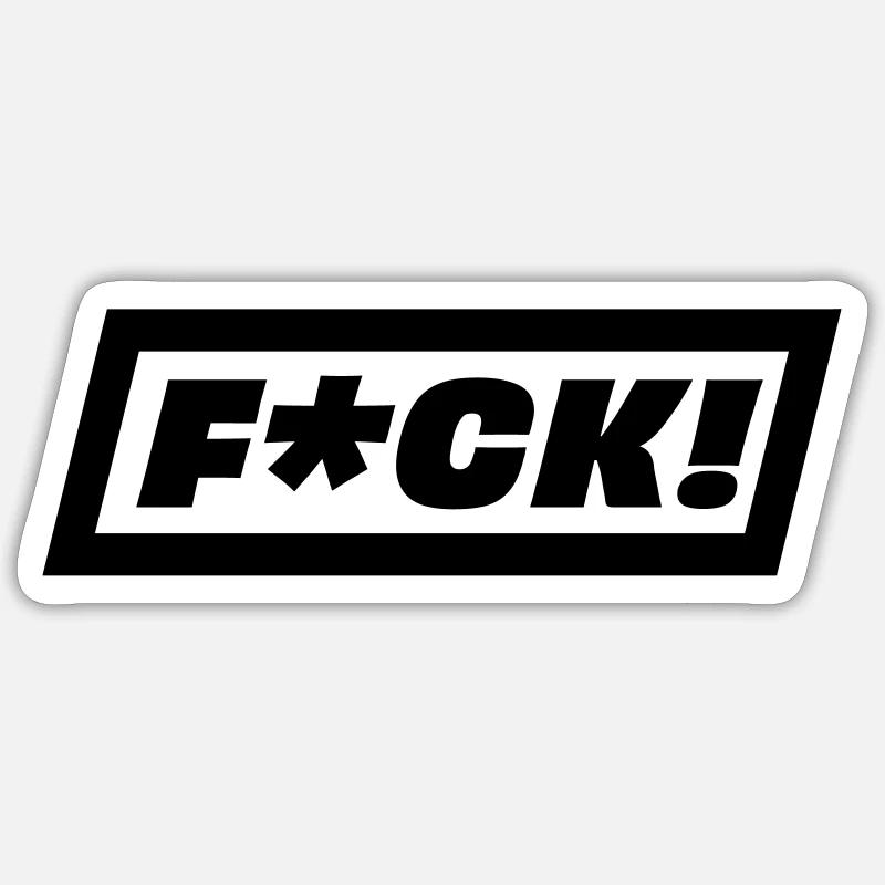 F*CK! - Sticker Größe S (10 x 10 cm) - Mattweiß