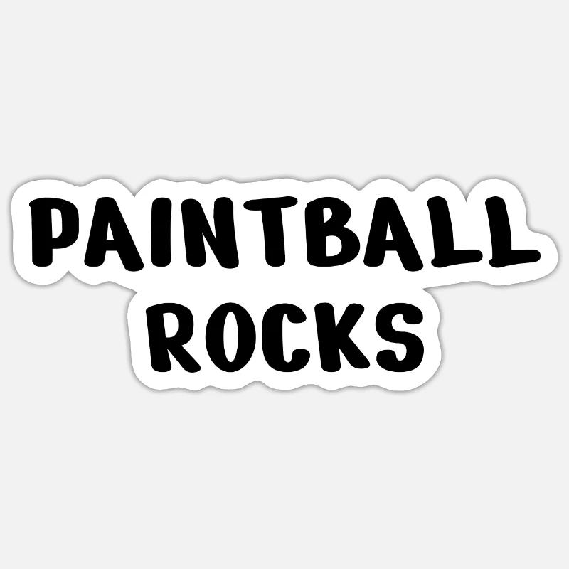 Paintball Airsoft - Sticker size S (10 x 10 cm) - white matte