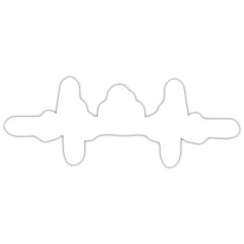 Heartbeat Sheet Music - Sticker size S (10 x 10 cm) - white matte - Front