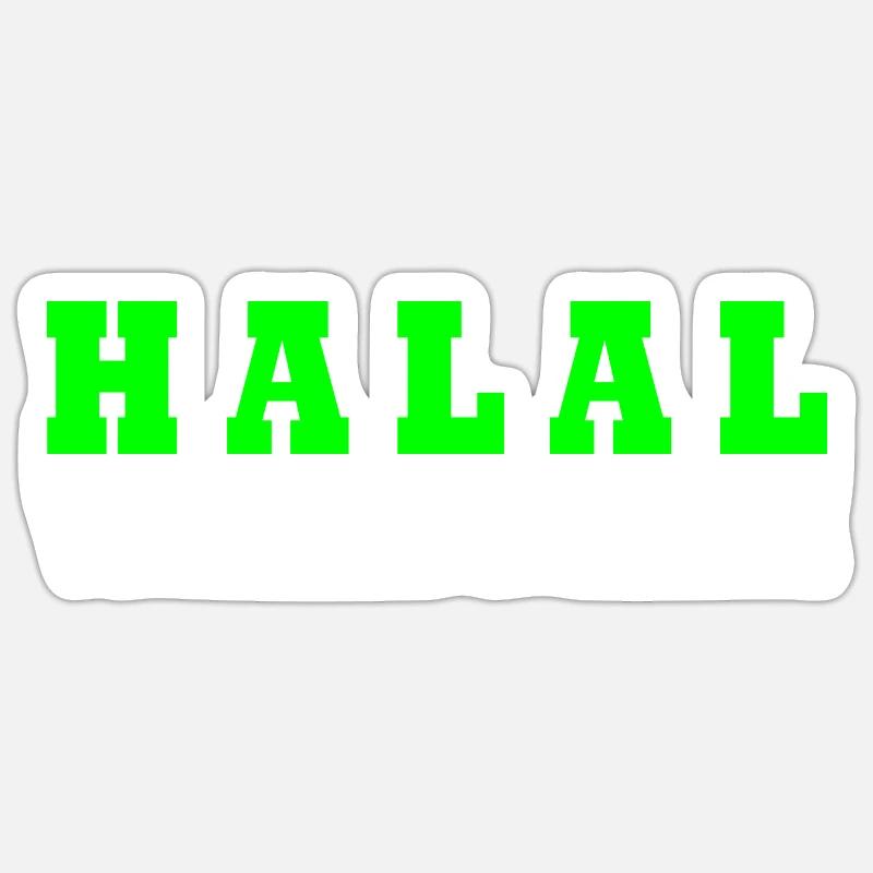 Halal - Sticker Größe S (10 x 10 cm) - Mattweiß