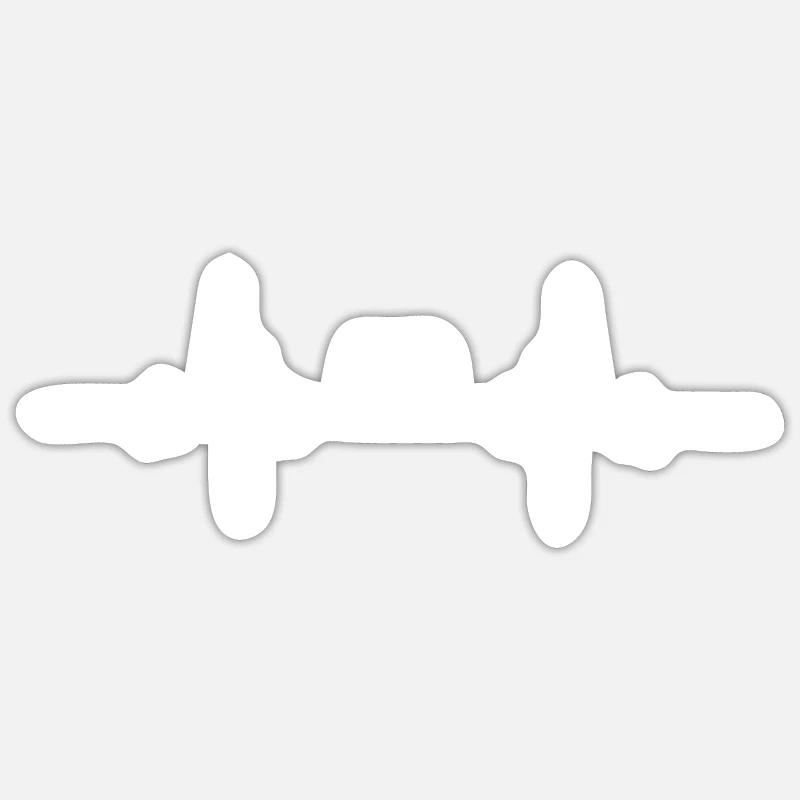 Heartbeat Gaming Controller - Sticker size S (10 x 10 cm) - white matte