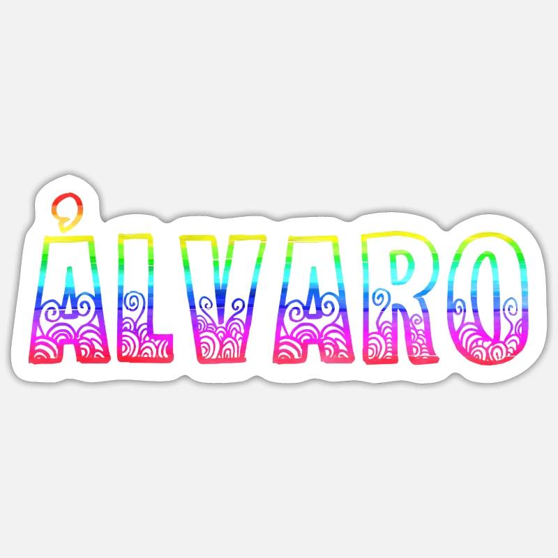 Alvaro RS Rainbow - Sticker size S (10 x 10 cm) - white matte