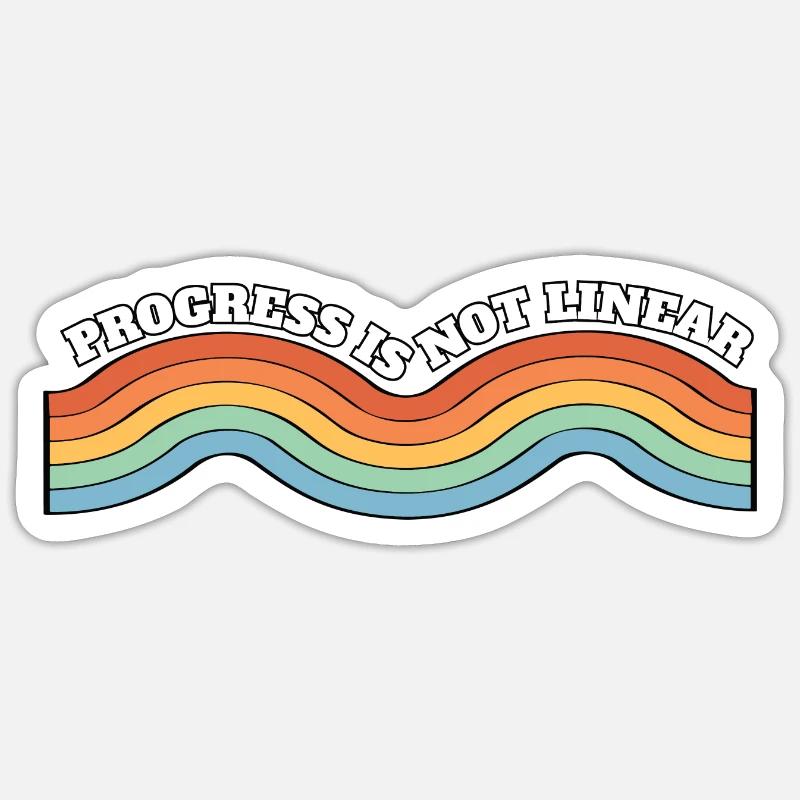 Sped Teacher Progress Is Not Linear BSBA RBT ABA - Sticker size S (10 x 10 cm) - white matte