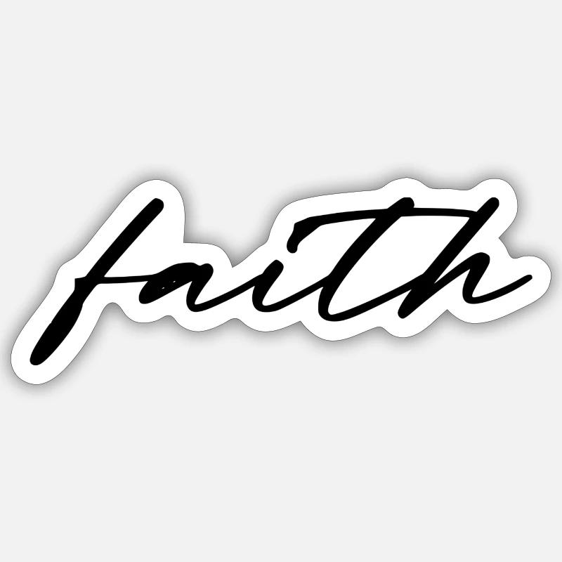Foi - Sticker taille S (10 x 10 cm) - blanc mat