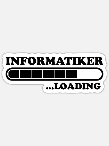 Informatiker Spruch Lustige Programmierer Geschenk - Sticker Größe S (10 x 10 cm) - Mattweiß