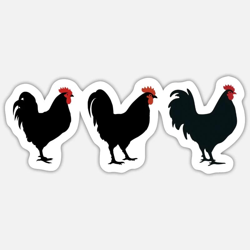 Chicken rebels - Sticker size S (10 x 10 cm) - white matte