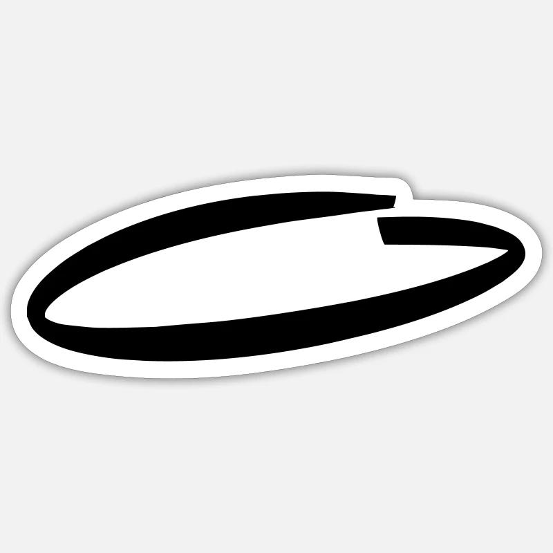 schwarzer Kringel Sticker Größe S (10 x 10 cm)