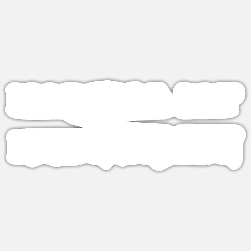 normal ist langweilig - Sticker Größe S (10 x 10 cm) - Mattweiß