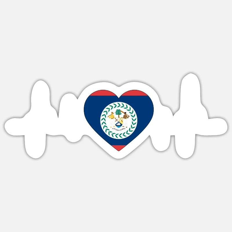 Belize Flag Belizean Sticker size S (10 x 10 cm)