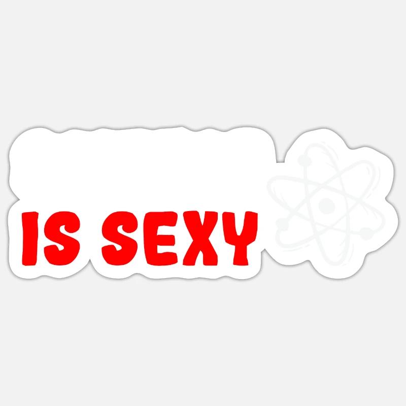 La science est sexy - Sticker taille S (10 x 10 cm) - blanc mat