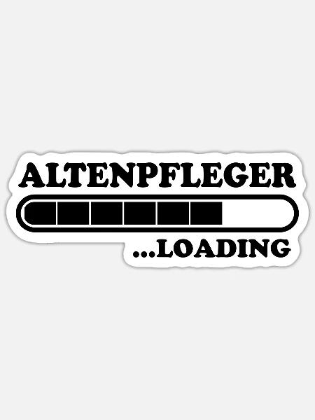 Altenpfleger Spruch Lustiges Altenpfleger Geschenk - Sticker Größe S (10 x 10 cm) - Mattweiß