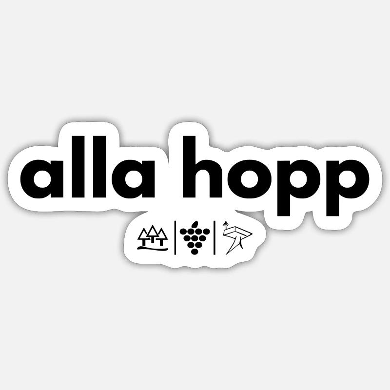 alla hopp - Sticker size S (10 x 10 cm) - white matte