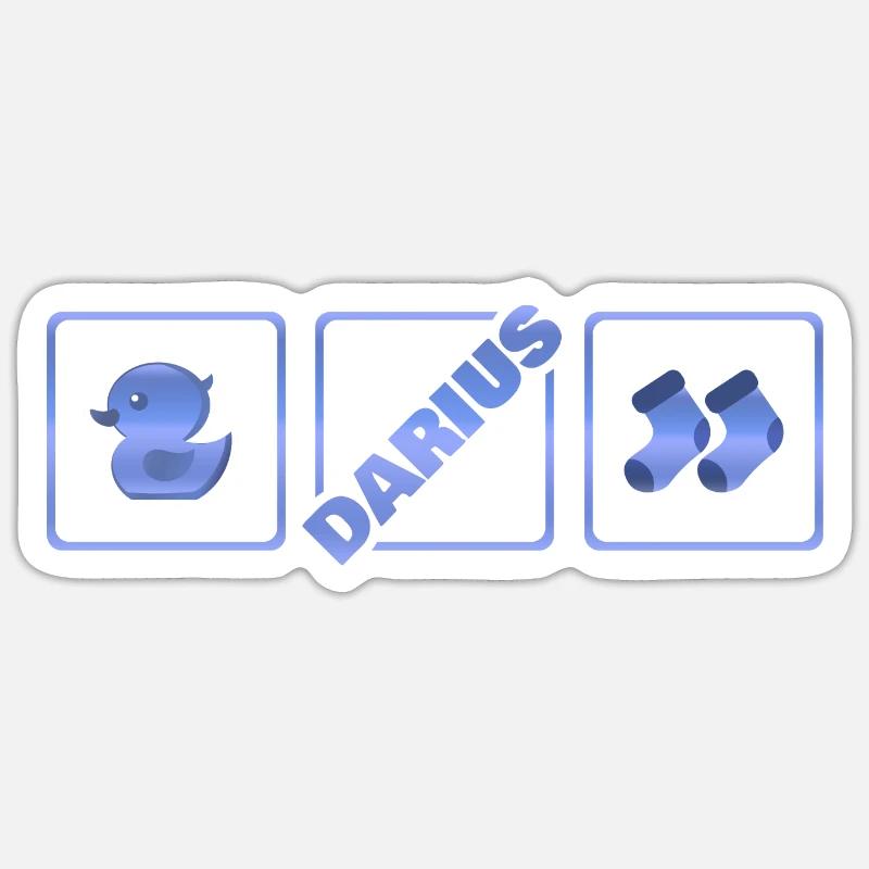 Cadeau pour Darius - Sticker taille S (10 x 10 cm) - blanc mat