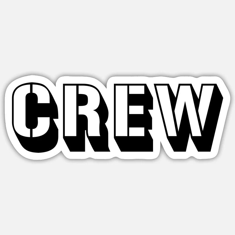 Crew 1 - Sticker size S (10 x 10 cm) - white matte