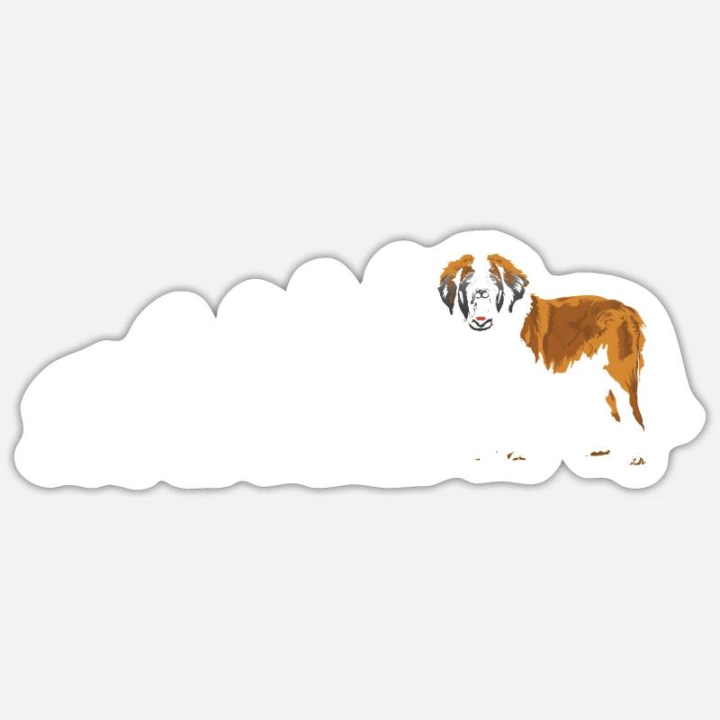 Evolution Saint Bernard - Sticker size S (10 x 10 cm) - white matte