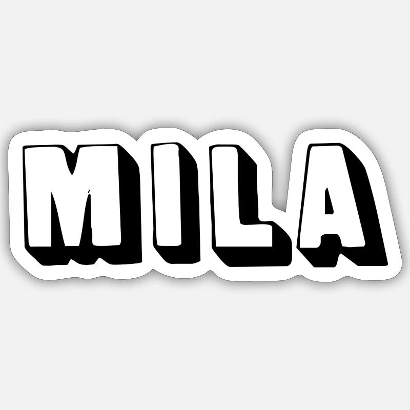 Name - Mila Sticker Größe S (10 x 10 cm)