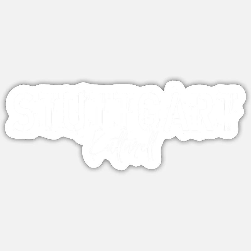Stuttgart Kulturell - Sticker Größe S (10 x 10 cm) - Mattweiß