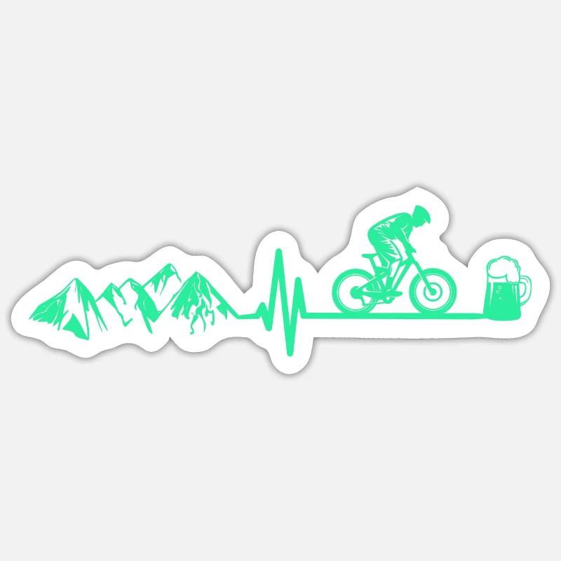 VTT - Sticker taille S (10 x 10 cm) - blanc mat